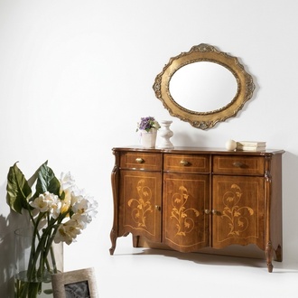 Design furniture style baroque chest of drawers brown design luxury wood Italian furniture new