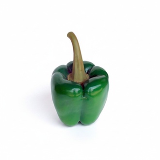 Decorative gloss figure designed as an original colored green pepper 58cm