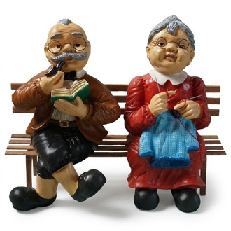 Design grandfather grandmother figure statue sculpture figures sculptures decoration B432