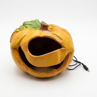 Decor lighting designed as a halloween orange pumpkin 20x30cm