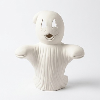 Decor halloween figure of a white cartoon ghost 39cm