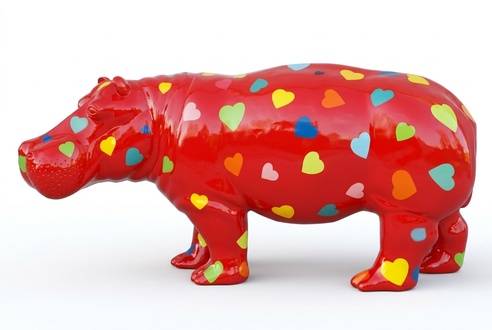 Design hippopotamus figure statue sculpture figures sculptures decoration decoration New !!