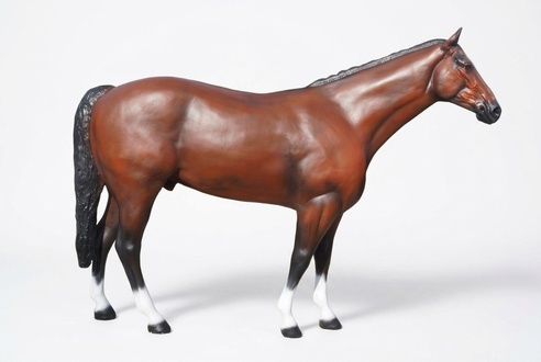 XXL massive brown horse figure decorative sculpture statue 270cm length
