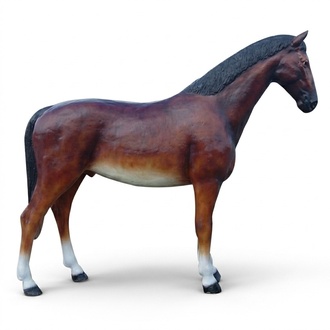 Brown horse figurine decorative sculpture statue 250cm length