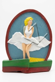 Wall decorative colorful figure designed as marilyn monroe plate 67x54cm B193