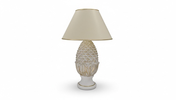 Artichoke design shade decorative table lamp made of stucco/acrylic material, model - 6887