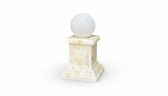 Antique greek column with the Medusa cutout & crackles imitation solar floor lamp, model 6936