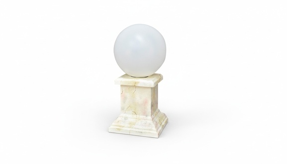 Antique greek column with the Medusa cutout & crackles imitation solar floor lamp, model - 6935