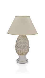 Antique style design artichoke figure stucco/acrylic material table lamp XXL 72cm new