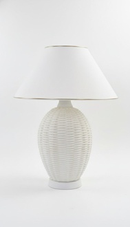 Classic style design artichoke figure stucco/acrylic table lamp XXL 58cm new
