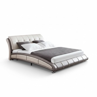 Design Leather Bed Cushion Double Hotel Beds Sleeping Room Marriage 180x200 cm Luxury