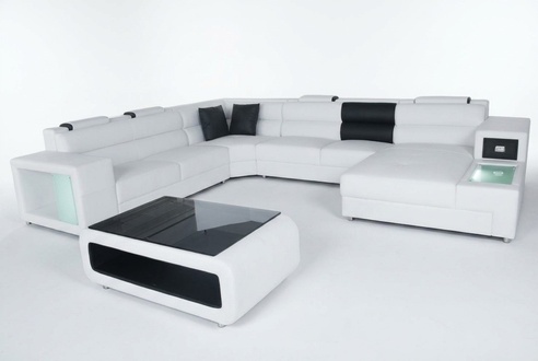 Design Leather Cushion Corner Leather Seat Sofa Cushion Corner Living Landscape Room New