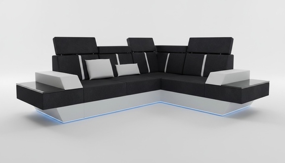 Design Living Area Sofa Corner Sofa USB Fabric Textile Leather Custom Made Corner Sofa