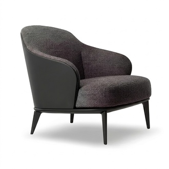 Design Lounge Armchair Club Relax Chair Upholstery Television Fabric Textile Wood 1 Seater