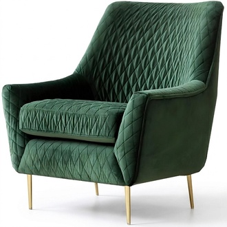 Design Lounge Club Relax Armchair Chair Upholstery Television Leather Textile Green Fabric