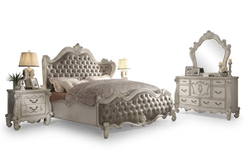 Design luxury bedroom set bed 2x bedside tables dresser set beds hotel