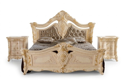 Design luxury double hotel beds new bedroom solid wood furniture bed upholstery