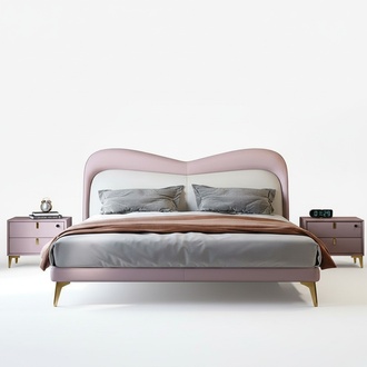 Design Luxury Double Hotel Beds 180x200cm New Luxury Bedroom Bed Upholstery
