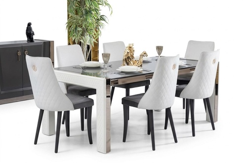Design Luxury Tables Dining Italian Furniture Table Recliner 6x Chairs New