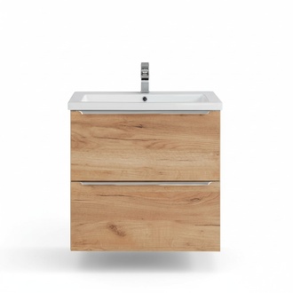 Design luxury washbasin wall hanging cabinet with built-in washbasins