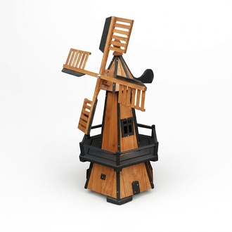 Decorative traditional sculpture designed as a colorful mill 102cm