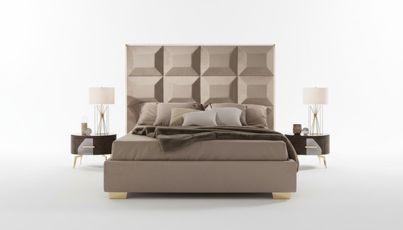 Design modern luxury bedroom bedside table beds bed 3 pieces. bedroom set