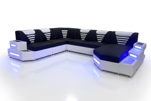 Design Modern Sofa Couch Corner Sofa U-Shape Leather Couch Living Room Corner Sofa
