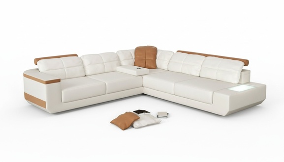 Design Modern Sofa L-Shape XXL Couch Corner Sofa Leather Living Area Sofa New