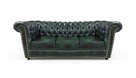 Design Modern Sofa Three Seater Couch Living Room Chesterfield Leather Sofa