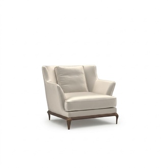 Design Modern White Armchair Living Room Upholstered Furniture Furnishing Textile New