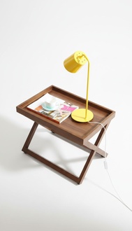 Design Newspaper Table Side Table Sofa Table Wood Tables Vintage Brown Luxury