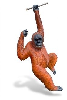 Decorative orangutan on a tree monkey figure for garden 240cm height