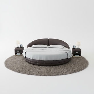 Design Round Bed Upholstered Bed Luxury Bed Double Bed USB Beds Round