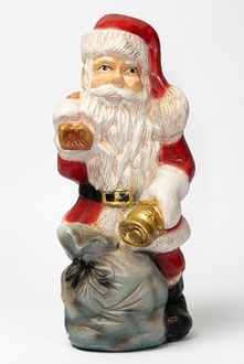 Christmas decor figure designed as santa claus with gift bags & bell 83cm