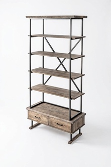 Design Shelf Living Room Cabinets Stainless Steel Shelves Bookcase Country Style Rustic