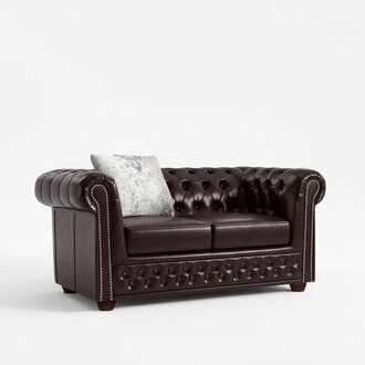 Design Sofa 2 Seater Couch Chesterfield Upholstery Seat Set Leather Textile New
