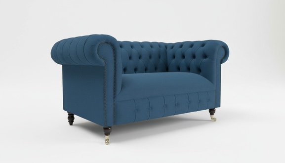 Design sofa 2 seater Chesterfield fabric couch sofa upholstery sofas new