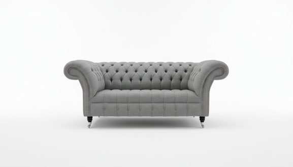 Design sofa 2 seater armchair Chesterfield luxury classic textile couches sofas