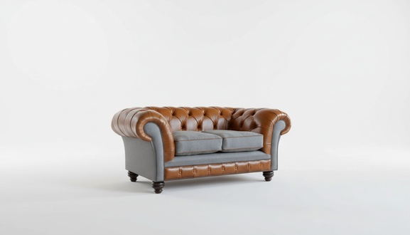 design sofa 3 seater couch Chesterfield upholstery seat set leather textile New!