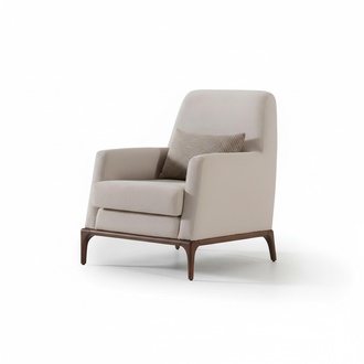 Design Sofa Armchair Couch Upholstery Luxury Textile Couches 1 Seater Grey