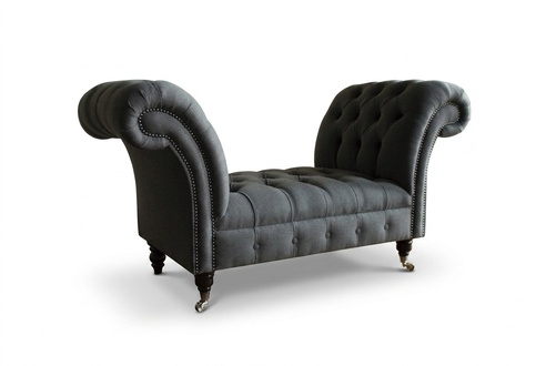 Design sofa armchair couch stool upholstered ottoman textile velvet footstool bench seat