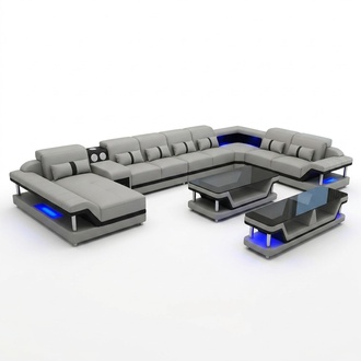Design Sofa Complete Set Upholstered Corner Sofa Corner Couch Couch Sideboard Table