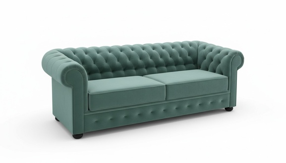 Design Sofa Couch 3 Seater Upholstery Leather Big Sofas Textile Chesterfield New