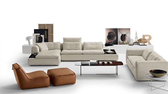 Design sofa L shape upholstery couch living room corner sofa leather luxury furniture