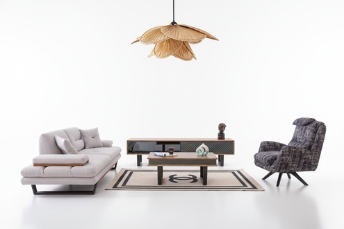 Design sofa set coffee table sofa 6-piece living room set luxury furniture