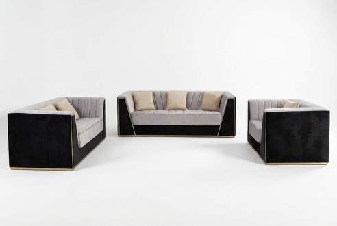 Design Sofas Upholstered Furniture Sofas Modern Luxury Elegant Seating Set 3+2+1 Seater