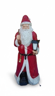 Design santa-claus with a lamp decorative massive sculpture 186cm height