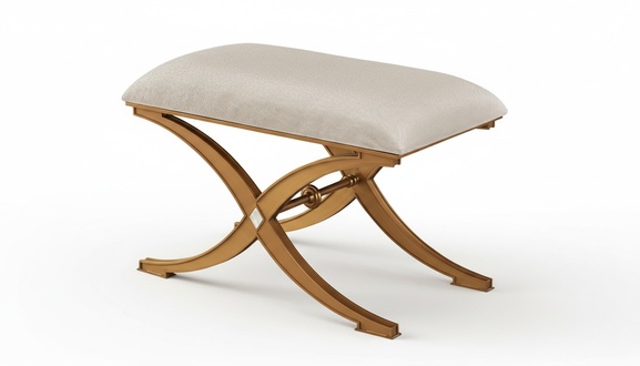 Design Stool Bench Luxury Pouf Footstool Furniture Upholstered Stool Seat 80x45cm