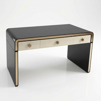 Design table secretary luxury writing office furniture metal high gloss tables office