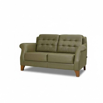 Design Two-Seater Furniture 2-Seater Sofa Couch Upholstered Living Room Green Wood